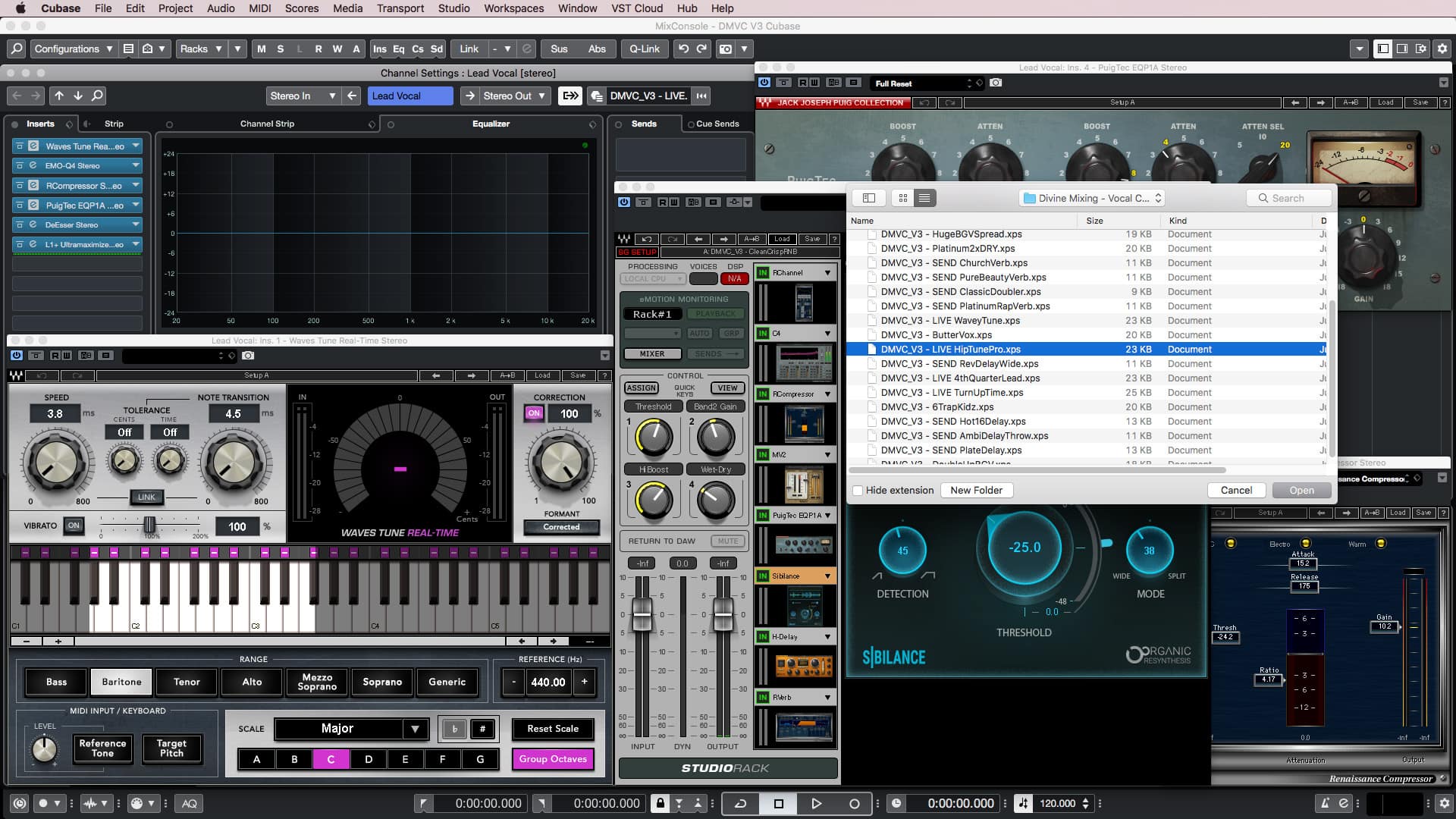 Divine Mixing - Vocal Chains V3 (Cubase Screenshot)